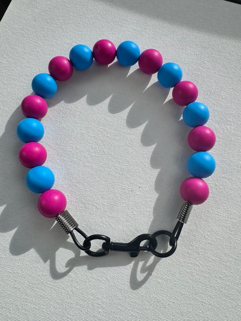 Beadworks Snap-Clasp Dog Collar - Electric Tide