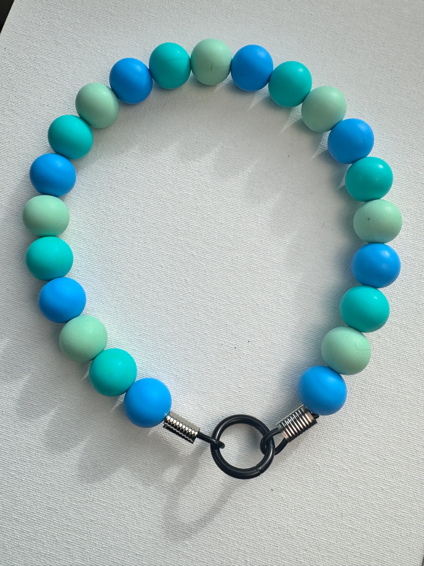 Beadworks Slip-on Dog Collar Seafoam Swirl
